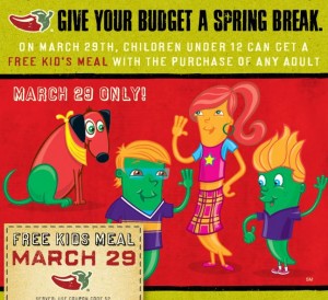 Kids Eat Free March 29